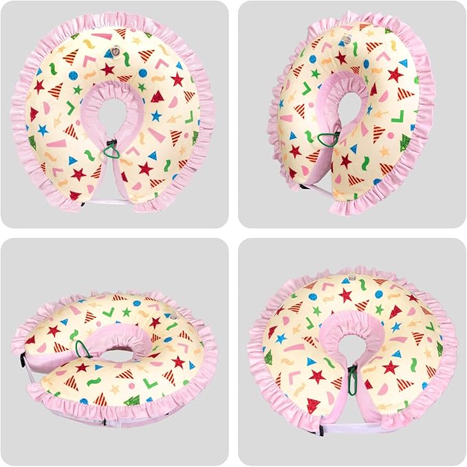 CuteBone Inflatable Dog Donut Collar Alternative for Large Dogs After Surgery-Double Adjustable Neck Range P23SO00104L-PawvioPets