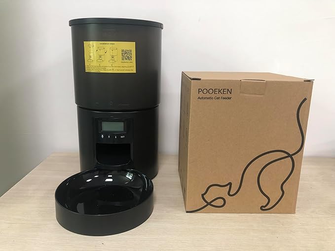 Automatic Cat Feeder Food Dispenser: 4L Timed Small Dog Dry Food Dispenser with 10s Voice - Distributeur Nourriture Chat Hund Programmable - Auto Pet Feeder with 1-6 Meals Per Day-PawvioPets