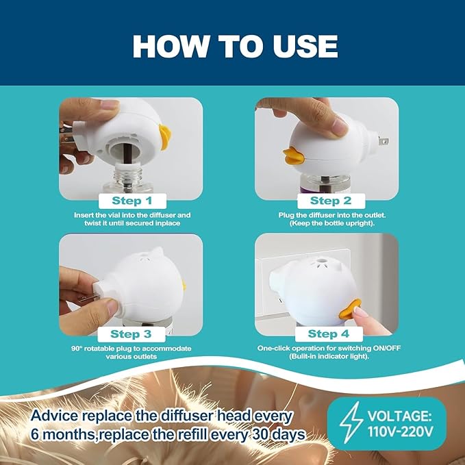 Cat Calming Diffuser, Cat Pheromones Calming Diffuser, Effectively Relieve Anxiety Stress Cat Diffuser Calming Multicat with 1 Diffuser + 2 Refill 48ml Last 60 Days Fits All Cats-PawvioPets