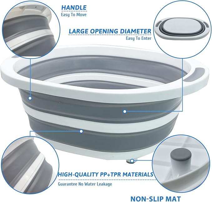 Fhiny Open Cat Litter Box, Small Litter Box for Kittens Low Entry Kitty Potty Pan Foldable Travel Toilet Waterproof for Indoor Small Pet Senior Cats 15.7"×12.5"-PawvioPets