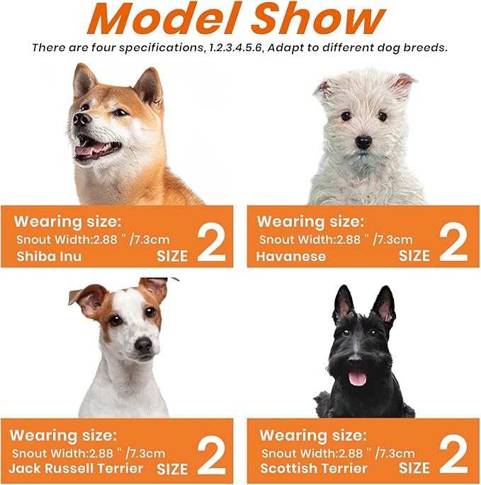 Dog Muzzle – Lightweight Breathable Basket Muzzle, Anti-Biting & Chewing, Adjustable Fit for Small, Medium & Large Dogs(Size 2)-PawvioPets