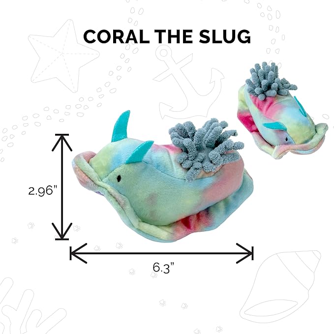 Furhaven 2-Pack Cat Toys w/ 2x Catnip Bags for Indoor Cats, Washable & Durable w/ Refillable Catnip Pocket - Plush Sea Slug Cat Toy Set - Blue/Tie Dye, Set of 2-PawvioPets