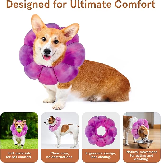 Cat Collar Soft, Adjustable Soft Protective Neck Cats Recovery Cone After Surgery-PawvioPets