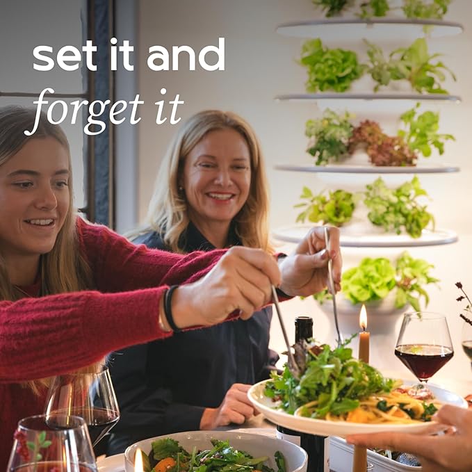 Farmstand Starter Kit with Glow Rings and 36 Seedling Credits | Large Hydroponic Growing System Kit | Vertical Garden Planter Tower | 6ft 7in Tall-PawvioPets