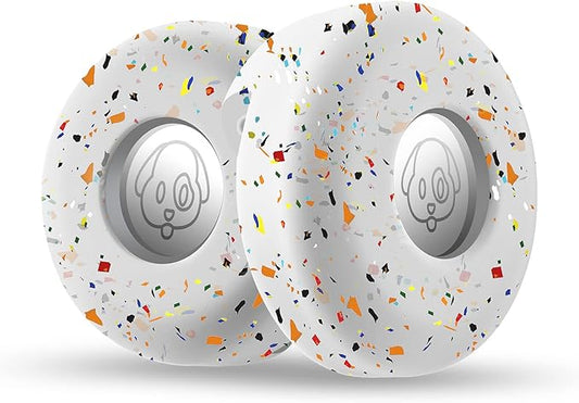 Airtag Holder for Dog Collar, Cibaabo Silicone Air Tag Case Cover Compatible with Apple Airtags for 0.8-1.2inch Cat Pet Collar Harness Loop-PawvioPets