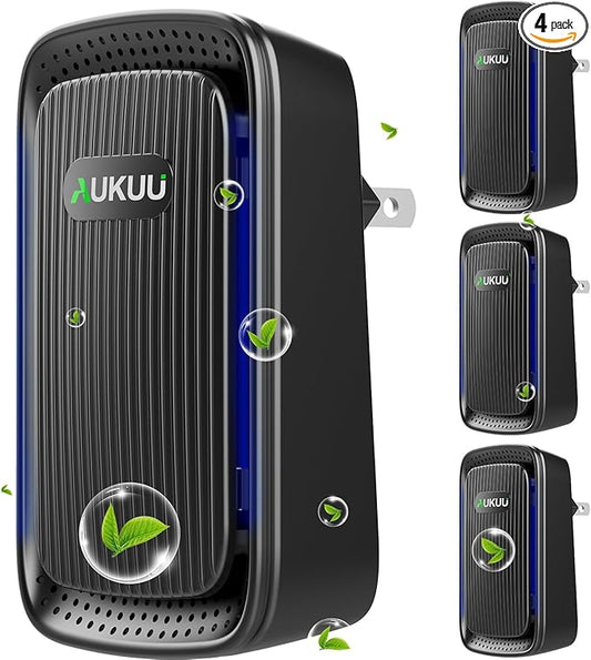 Air Ionizers (4 Pack）- Plug In Negative Ion Air Purifiers - Quiet Air Freshener for Home, Bedroom, Office, Basement - Portable Air Purifier Odor, Smoke, Dust, Pet Smell - Mini Air Cleaner Black-PawvioPets