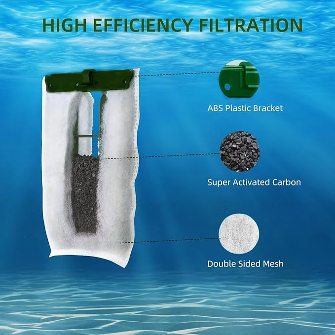 10 Pack Medium Replacement Filter Cartridges for Tetra Whisper Bio-Bag Filters, Compatible with 10i/IQ10/PF10 and ReptoFilter Aquariums-PawvioPets