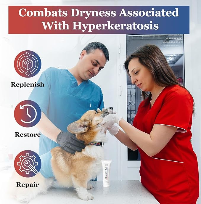 Dry Nose and Paw Soother, Solva-Ker Gel Moisturizer for Pet's Cracked Nose and Paws, Greaseless Healing Balm for Dogs, Cats, and Horses-PawvioPets