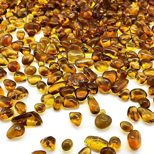 Glass Stones, 0.85LB/385g Orange Aquarium Gravel Rocks, Orange Pebbles for Fish Tank, Sea Glass for Vase Filler Craft-PawvioPets