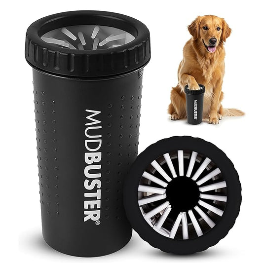 Dexas MudBuster Portable Dog Paw Washer/Paw Cleaner, Large, Matte Black- Special Edition (PW72025-22WP)-PawvioPets