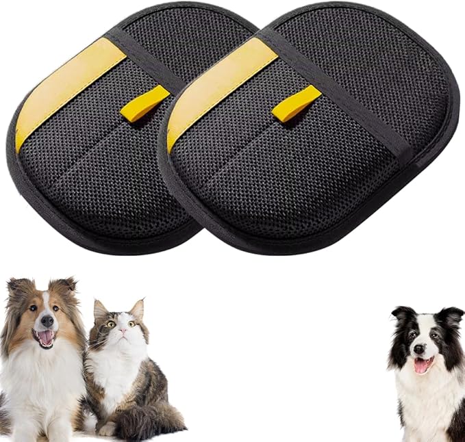 Electrostatic Gloves Pet Hair Removal Glove for Cats & Dogs, 2025 New Pet Hair Remover Glove for Couch, Furniture, Carpet, Curtain, Washable Reusable Animal Fur Removal Tool (2PCS)-PawvioPets