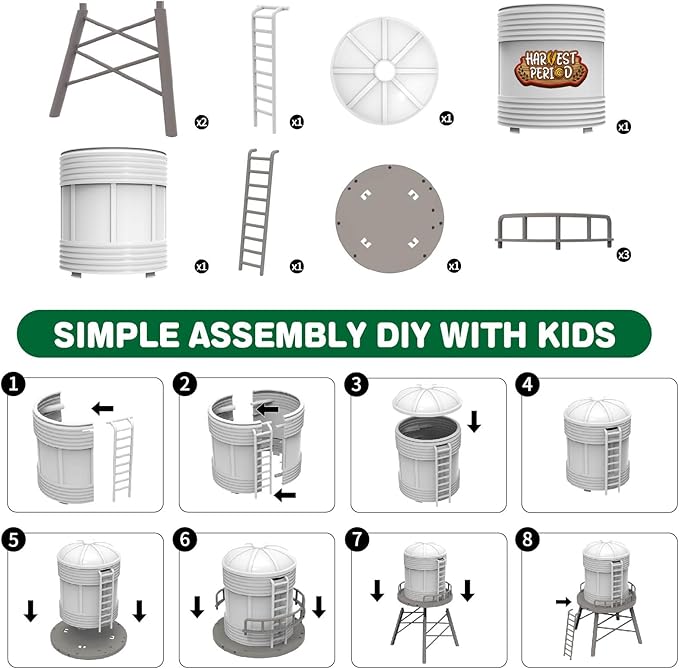 109PCS Farm Animals Toys Set Comes with Barn, Rice Storehouse, Rice Trolley, Milking shed, Farmer, Fence - Playset for Kids Toddlers Boys Girls 5+ Years Old-PawvioPets