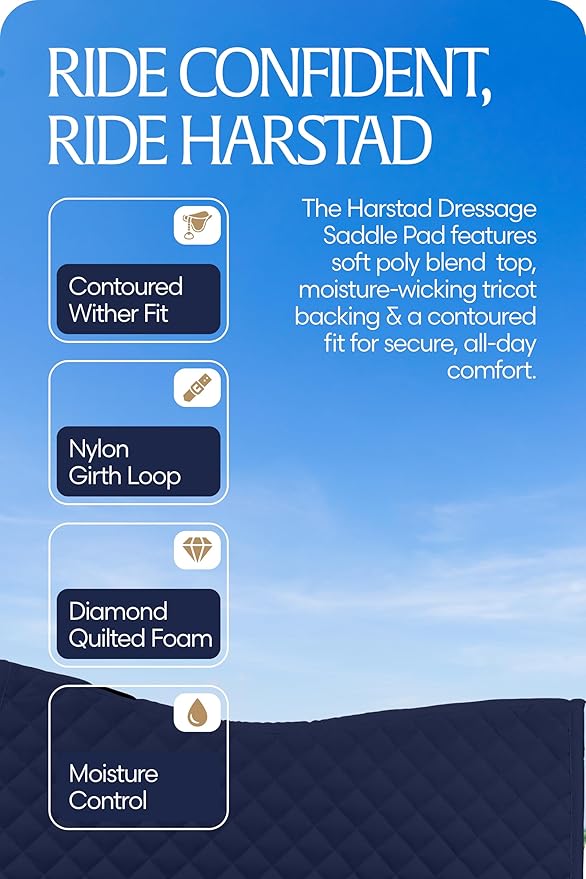 Equinavia Harstad Dressage Saddle Pad | Classic & Durable | Moisture-Wicking Tricot Backing-PawvioPets