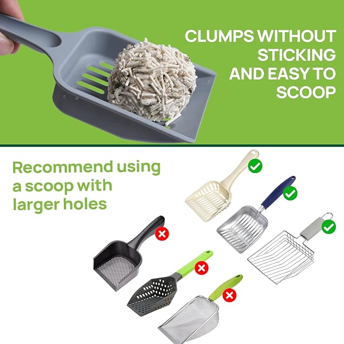 18lbs Mixed Tofu Cat Litter Clumping, Low Dust, Lightweight, Ultra Absorbent and Fast Drying, Natural Pea Husk Bentonite Kitty Litter (9lbs×2bags)-PawvioPets