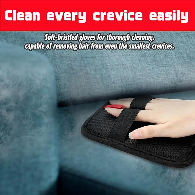 2 Upgraded Thickened Electrostatic Pet Hair Removal Gloves Brush,2025 New Reusable Cat Dog Hair Remover Grooming Gloves,Double Sided Washable Static Animal Fur Removal Tool for Couch,Carpet, Clothes-PawvioPets