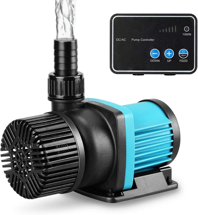 1850GPH 55W16FT Aquarium 24V DC Water Pump with Controller, Submersible and Inline Return Pump for Fish Tank,Aquariums,Fountains,Sump,Hydroponic,Pond,Freshwater and Marine Water Use-PawvioPets