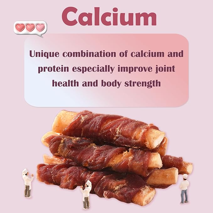ASMPET Dog Treats, Duck Wrapped Beef Cartilage, Rawhide Free & Grain Free Dog Snacks-PawvioPets