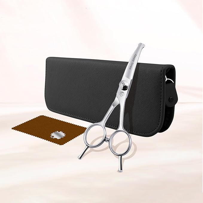 Dog Grooming Scissors: 4.75" Pet Curved Shears Made Of Advanced Stainless Steel Alloy for Trimming Dogs Cats and Other Pets Face and Paws-PawvioPets