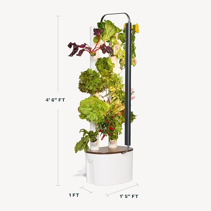 Gardyn Studio Hydroponics Growing System Kit & Vertical Indoor Garden Planter | Smart Herb Garden | Includes 16 Non-GMO Indoor Plants, Herbs, Vegetables & LED Grow Light for Your Home Gardening System-PawvioPets