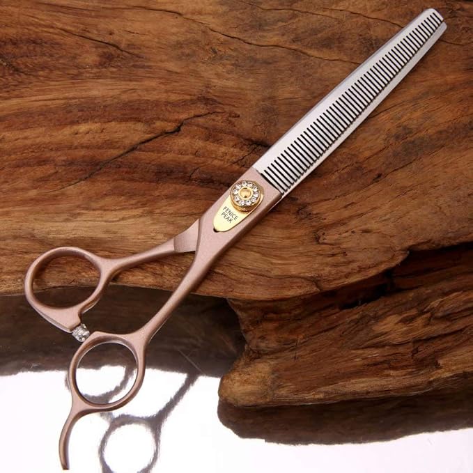 Fenice Peak Professional Thinning Scissors for Dog Cat 7/7.5'' Pet Grooming Scissors 440C Stainless Steel Thinning Shears for Dogs 50/56 Teeth-PawvioPets