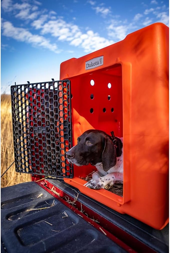 Dakota 283 Crate - Canine Rough and Tough Economy Kennel (Orange, Large)-PawvioPets