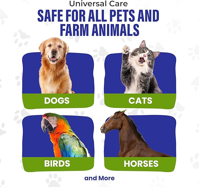 Colloidal Silver for Dogs & Cat Wound Care, Immune Support & Skin Solution - All Pet Health Care for Itch, Sores, Wounds, Hotspots & More with Syringe (32 oz)-PawvioPets