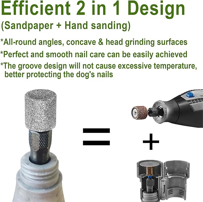 Diamond Dog Nail, 1/8'' Nail Tool for Dogs, for Animals Nail Care & Home Grinder Tools for Dogs and Animals-PawvioPets