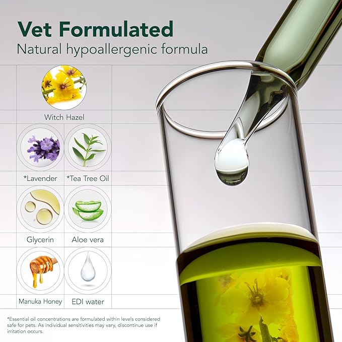 Dog Ear Cleaner Wipes - Dog Ear Infection Treatment Fast Relief from Ear Itching and Inflammation, Cat Ear Wipes Gently Remove Ear Wax Debris and Smelly (50 Pcs, Lavender)-PawvioPets