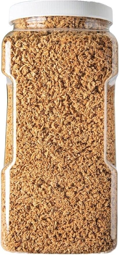 Aquatic Foods Inc. Mysis Shrimp-Freeze Dried Floating Small Mysis Shrimp for All Tropical Fish, Marine Fish, Baby Koi & Pond Fish, Baby Turtles…1-lb Lg Jar-PawvioPets