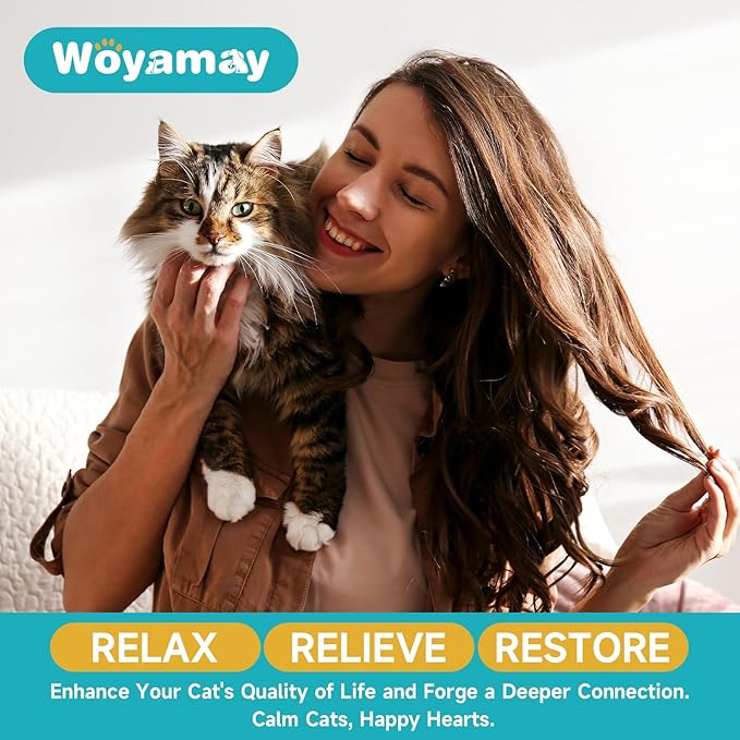 Cat Calming Diffuser Refills - 4 Pack Cat Pheromones Calming Diffuser for Cat Anxiety Relief, Cat Pheromone Diffuser, 120 Days Pheromone Diffuser to Calm Cats, Fits All Common Diffuser Heads-PawvioPets