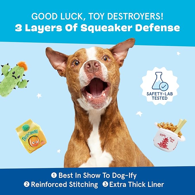 Barkbox Dog Toys – Barker’s Dozen Donuts Plush 4 in 1 Multi Part Interactive Dog Toy for Dogs & Puppies – Small-PawvioPets