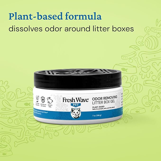 Fresh Wave Odor Removing Litter Box Gel, 7 oz. | Safer Pet Odor Eliminator for Home and Litter Box Area-PawvioPets