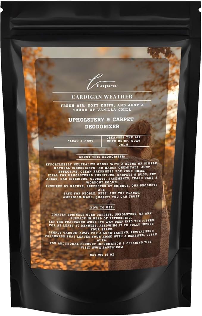 Cardigan Weather Carpet Freshener Powder: Powerful Odor Eliminator for Home, Upholstery Deodorizer, Carpet Deodorizer, Pet Urine, Cat Litter Box - Sweater Weather Fragrance-PawvioPets