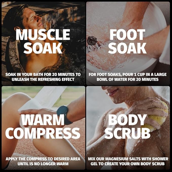 Coach Soak Recovery Bath Soak - Faster Absorption Than Epsom Salt for Pain - Rejuvenating Magnesium Flakes with 21 Minerals, Essential Oils & Bath Salts, 3lbs (Energizing Citrus)-PawvioPets