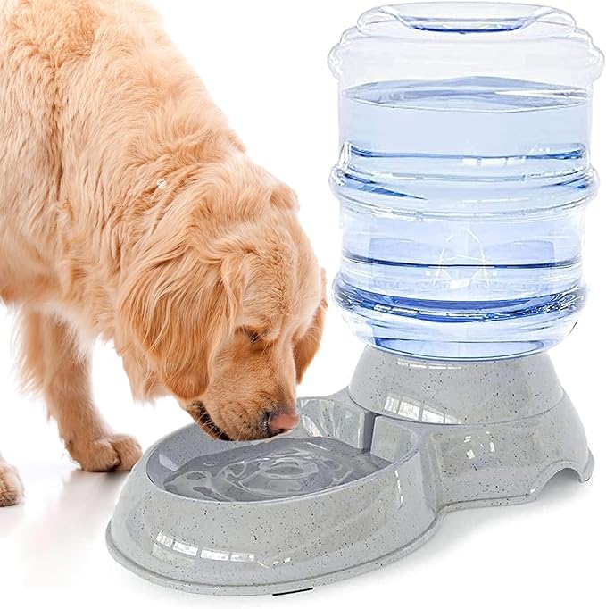 Dog Water Bowl Dispenser,3 Gallon/ 11L Pet Water Dispenser Station for Large Dogs and Cats,Gravity Automatic Feeder,Large Size Dog Drinking Fountain-PawvioPets