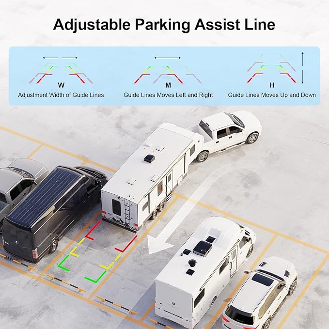 Fookoo 1080P 10" Magnetic Wireless Backup Camera 10" HD Split Screen Monitor,Rechargeable 2 Side View 2 Rear View Cameras,Low Consumption 1-Min DIY Install No Drilling for RV Trailer Truck DCX104-PawvioPets