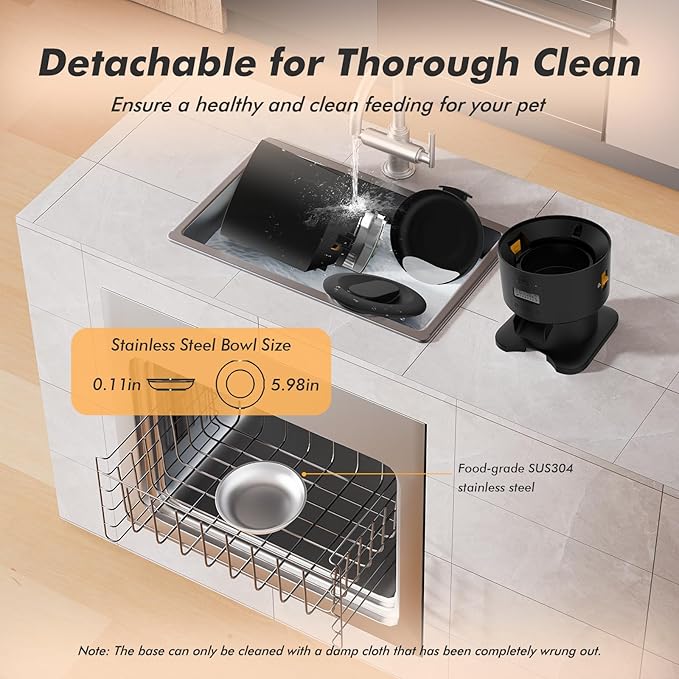 Automatic Cat Feeder - 5L Anti-Clog Cat Food Dispenser with Freshness Preservation, 1-6 Meals/Day, Programmable Portions, 10s Voice, 180-Day Battery Life, Auto Pet Feeder for Multi Cats and Dogs-PawvioPets