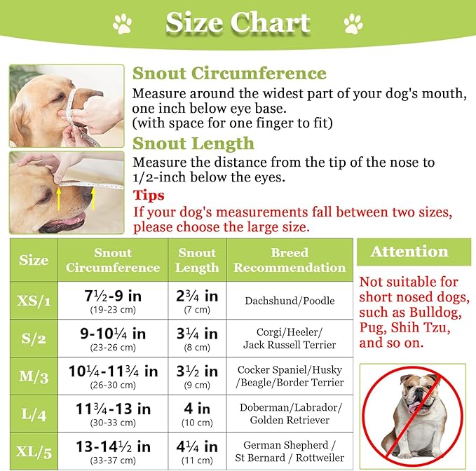 Dog Muzzle, Printed Basket Muzzle for Small Medium Large Dogs Dachshund, Beagle, German Shepherd, Breathable Pet Muzzles to Prevent Biting Chewing Scavenging, Allows Panting and Drinking-PawvioPets