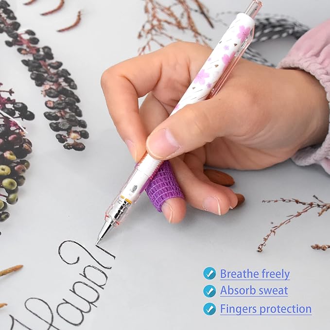 9 Pack 1" x 5 Yards Self Adhesive Bandage Wrap Self Stick Wrap for Ankle, Wrist, Finger, Sports, Breathable Cohesive Vet Tape for Pets (Purple)-PawvioPets