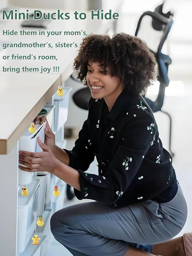 36 Types Multicolor Mini Resin Ducks, Plastic Tiny Ducks to Hide Prank, Little Ducks Mini Figures for Fairy Garden, Dollhouse,Terrariums, Potted, Miniature Landscape Ornament-PawvioPets