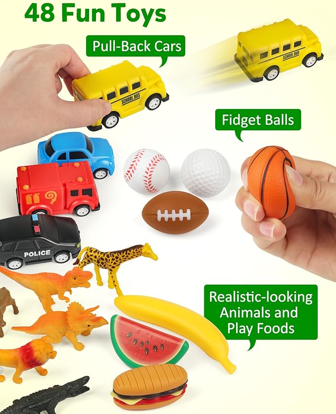 Coogam Sorting Toy for Toddlers, Animals Dinosaurs Fruits Vehicles Foods Fishes Balls Farm Playset, Fine Motor Montessori Game Preschool Educational Learning Gift for Year Old Kids-PawvioPets