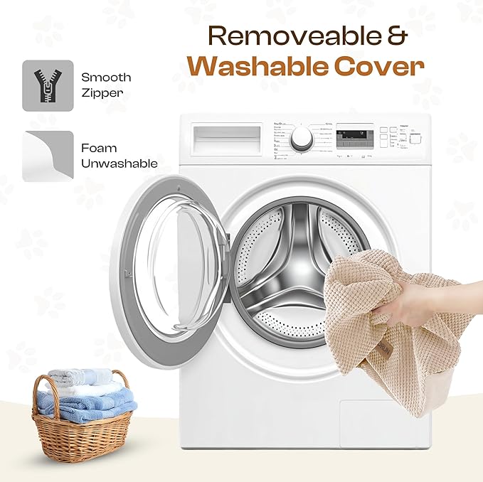 Dog Stairs for High Beds, Extra Tall 24.5" 5-Step Pet Steps for Medium & Small Dogs, Foam Ramp for Tall Couch & Bed, Washable Cover - Dog Steps for Bed-PawvioPets