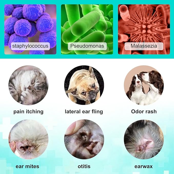 Ear Mite Treatment for Dogs 2PACK, Dog Ear Infection Treatment, Dog Ear Mite Treatment, Dog Ear Drops Alleviation Suffering from Ear Mites & Itching and Odours Stinky Stuff, Dogs Ear Care Solution-PawvioPets