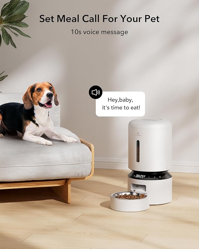 PETLIBRO Automatic Cat Feeder, Automatic Dog Feeder with Freshness Preservation, 5L Timed Cat Feeders for Dry Food, Up to 6 Meals Per Day, Granary Pet Feeder for Cats/Dogs-PawvioPets