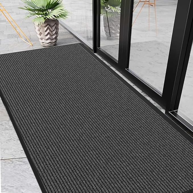 Door Floor Mat Commercial Grade Large Size 3' x 10'Heavy Duty Tough Entry Collection Slip Skid Entrance Mat with Rubber Backing Low Profile and Easy to Clean Indoor Outdoor Rug-PawvioPets