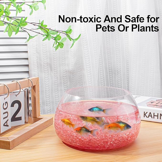 3 Lb Watermelon Tourmaline Quartz Crystal Chips Bulk, 5-7mm Natural Tumbled Crushed Stones Red Healing Crystal Chips Bulk Gemstones for Vase Fillers, Aquarium and Home Decoration-PawvioPets