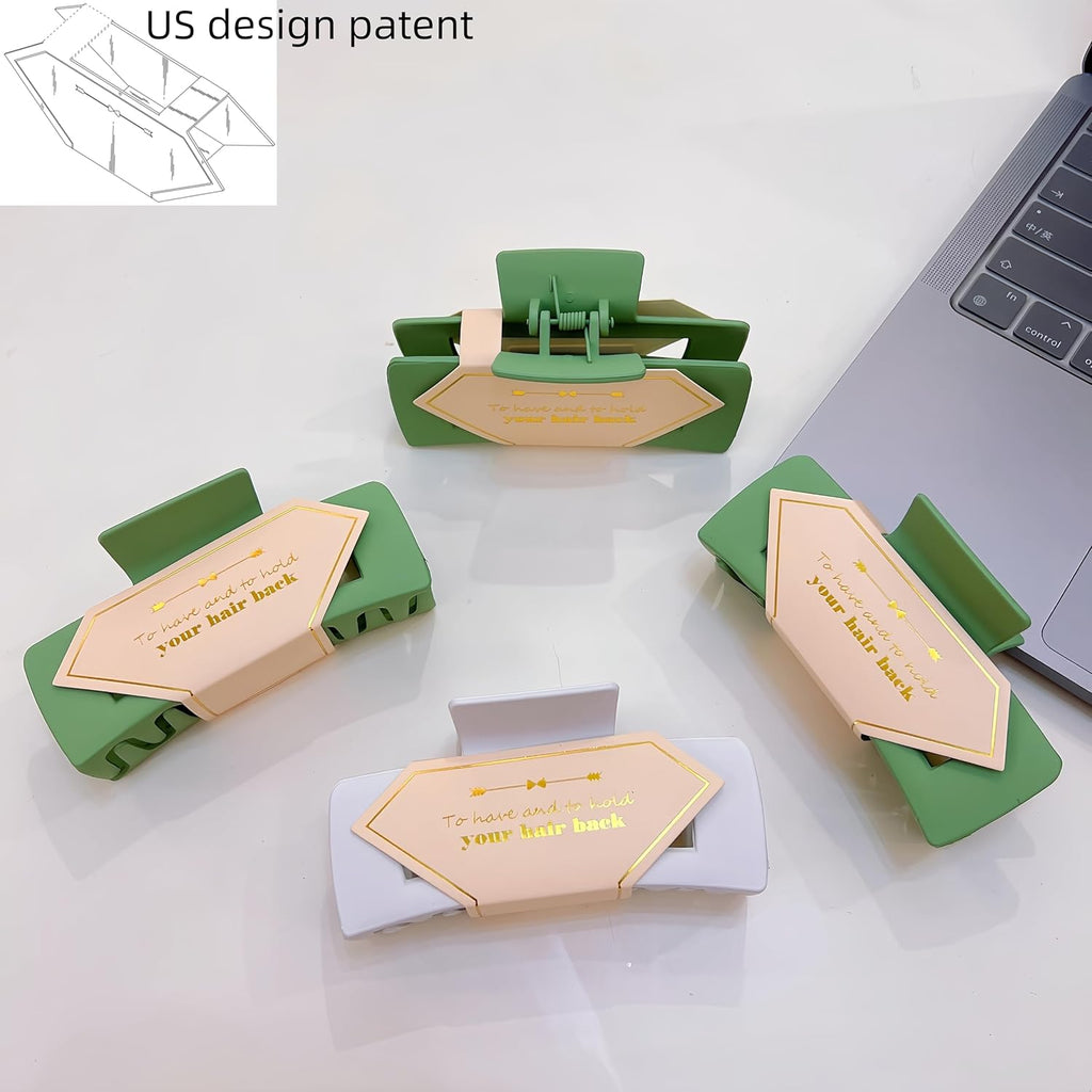 Bridesmaid Scrunchies Proposal Gifts Bachelorette Hair Claws Clips Girls heart sunglasses for Wedding Party Favors (green box 40pcs)