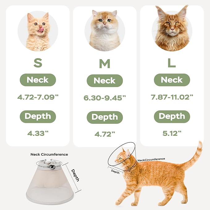 Cat Cone Collar Soft: Comfortable Waterproof Mesh Recovery Cone After Surgery to Stop Licking and Scratch, Alternative to Plastic Elizabeth Head/Neck Cone-PawvioPets
