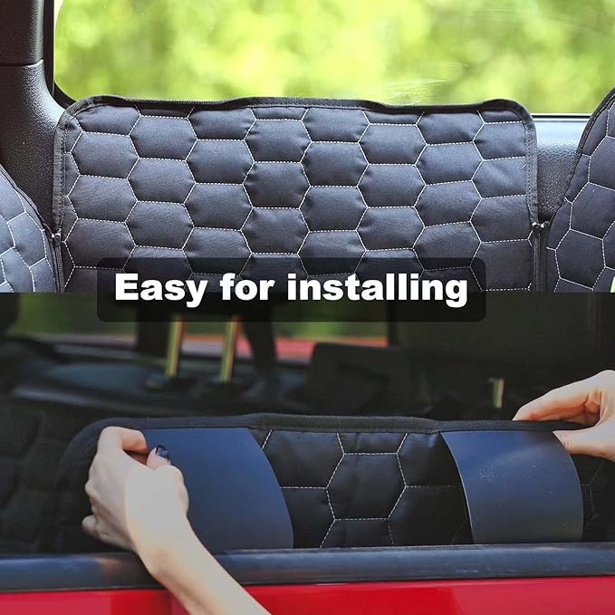 Dog Car Seat Cover for Trucks, Back Seat Pet Cover for Dogs F150 Ram 1500, Waterproof Dog Hammock for Truck with Mesh Window Heavy Duty Seat Cover for F-Series/GMC Sierra/Silverado-PawvioPets