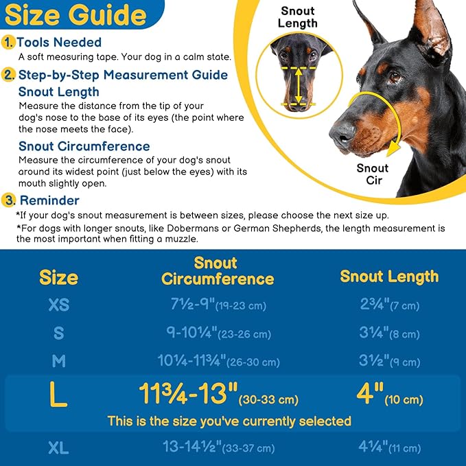 BARKLESS Basket Muzzle for Large Dogs, Humane Muzzle to Prevent Biting and Scavenging, Snap-on Treat Cover Helps Dogs Acclimatize Mouth Cover, Adjustable Mouth Guard for Positive Training, Grooming-PawvioPets